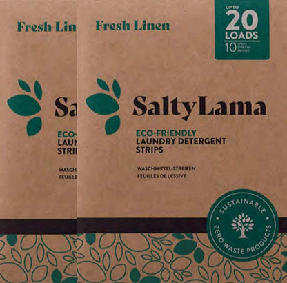 Eco Friendly Ultra-Concentrated Laundry Detergent Strips-20 Load 2 Packs Up to 40 Loads Total